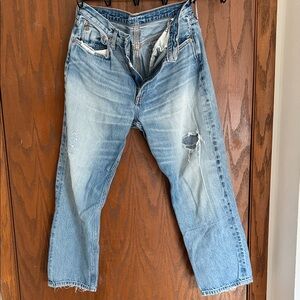 Etica Women's Light Blue Relaxed Jeans Rhea mid rise straight